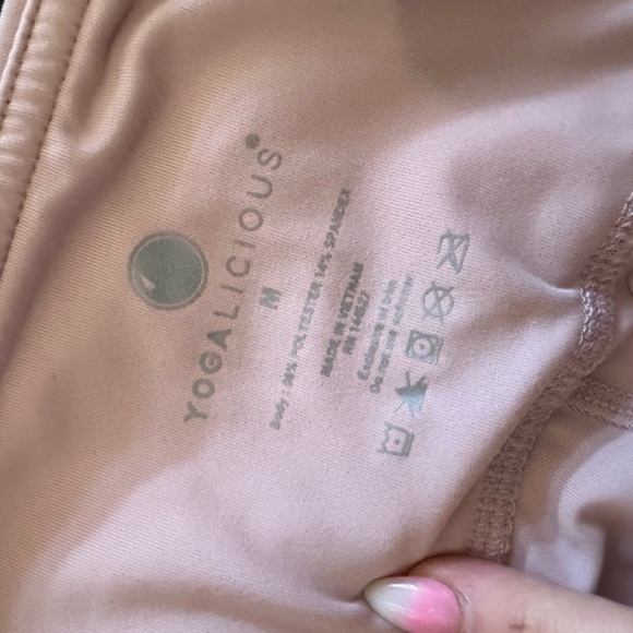 Yogalicious Pink Leggings with Soft Stretchy Fabric and Wide Waistband - Picture 4 of 4